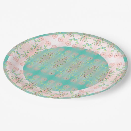 Mini Floral met Blauwgroen Papieren Bordje (Gekanteld)