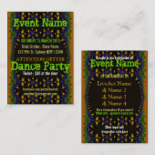 Mini Flyers voor de Eastern Earth Event Party Visitekaartje (Voorkant / Achterkant)