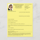 Mini Form for: Med., Derm., Dental, Vermiste Perso Uitnodiging Briefkaart (Voorkant)