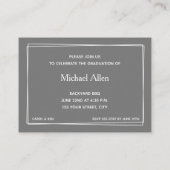 MINI-formaat 3,5 x 2,5-inch foto-Afstuderen Informatiekaartje (Achterkant)