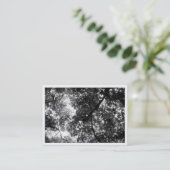 Mini-foto in de bomen (witte rand) visitekaartje (Staand voorkant)