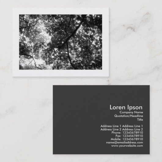 Mini Foto in de Trees Visitekaartje (Voorkant / Achterkant)