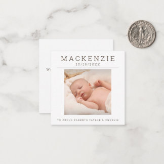 MINI Foto Nieuwe Baby Foto Persoonlijk 2-zijdig Notitiekaartje