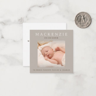 Mini Foto Nieuwe Baby Foto Persoonlijk 2-zijdig Notitiekaartje
