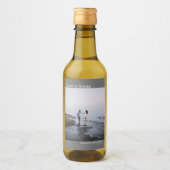 Mini foto's voor liefdesreizen en Bedankt Wijn Etiket (Voorkant)