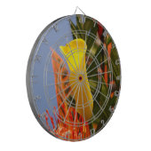 mini-gele dwerg dartbord (Voorkant Links)