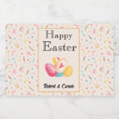 Mini Gelukkig of Gezegend Pasen (10) Mini Likeurfles Etiket (Enkel label)