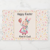 Mini Gelukkig of Gezegend Pasen (10) Mini Sparkling Wijnetiket (Enkel label)