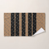 Mini Geo Zwart Bruine Strepen Bad Handdoek (Handdoek)