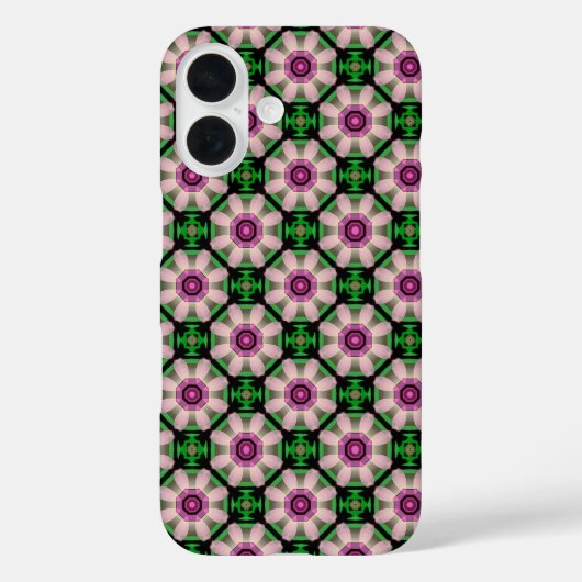 Mini Geometric Floral in Green and Pink Case-Mate iPhone Case (Achterkant)
