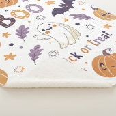 Mini Ghost & Pumpkin Sherpa Deken – Kleine Maat (3/4)