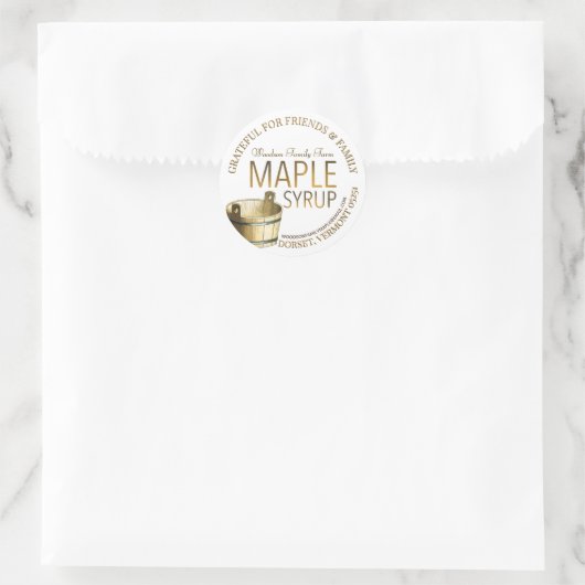 Mini Gift Label Maple Syrup Jar of Jug Topper (Tas)