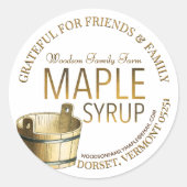 Mini Gift Label Maple Syrup Jar of Jug Topper (Voorkant)