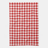 Mini Gingham Check Red White Patroon Theedoek (Verticaal)