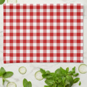 Mini Gingham Geruit Rood Wit Schotlandse Ruit Patr Theedoek (Gevouwen)