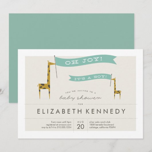 Mini-Giraffes Kaart (Voorkant / Achterkant)