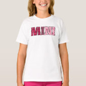 Mini Girl Cute Whimsical Rustic Roze Pset Letters T-shirt (Voorkant)