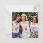 MINI Glitter Drip Foto Vrijgezellenfeest Dank u we Notitiekaartje (Achterkant)