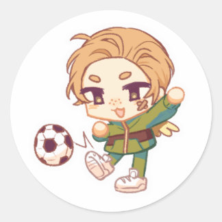 Mini goddelijke verdediger ronde sticker