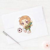 Mini goddelijke verdediger ronde sticker (Envelop)