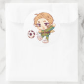 Mini goddelijke verdediger ronde sticker (Tas)