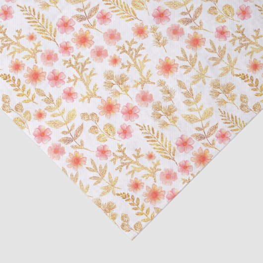 Mini Gold- en koraalmeel Tissuepapier (Detail)