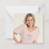 MINI Gold Glitter Foto 40u bedankt Notitiekaartje (Achterkant)