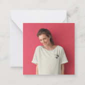 MINI Gold Glitter Foto 50ste Hartelijk dank Notitiekaartje (Achterkant)