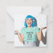 MINI Gold Glitter Foto Dertig dank Notitiekaartje (Achterkant)