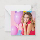 MINI Gold Glitter Photo 21st Black Hartelijk dank Notitiekaartje (Achterkant)