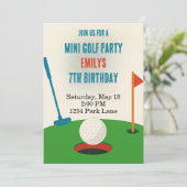 Mini Gold Party Birthy Kaart (Staand voorkant)