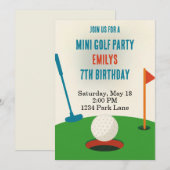 Mini Gold Party Birthy Kaart (Voorkant / Achterkant)