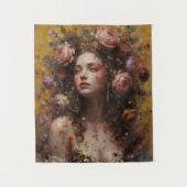 Mini Golden Bloom Tapestry – Wall Art Wandkleed (Voorkant)