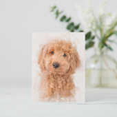 Mini Goldendole Dog Portrait Briefkaart (Staand voorkant)
