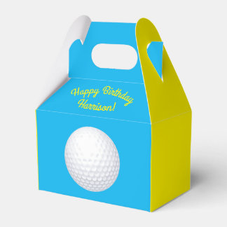 Mini Golf Balls Birthday Party Kinder Blue Bedankdoosjes
