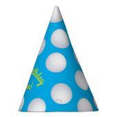 Mini Golf Balls Birthday Party Kinder Blue Feesthoedjes (Rechts)