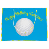 Mini Golf Balls Birthday Party Kinder Blue Groot Cadeauzakje (Voorkant)