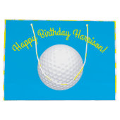 Mini Golf Balls Birthday Party Kinder Blue Groot Cadeauzakje (Achterkant)