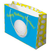 Mini Golf Balls Birthday Party Kinder Blue Groot Cadeauzakje (Achterkant Gekanteld)