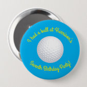 Mini Golf Balls Birthday Party Kinder Blue Ronde Button 4,0 Cm (Voorkant /achterkant)