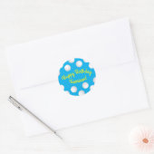 Mini Golf Balls Birthday Party Kinder Blue Ronde Sticker (Envelop)