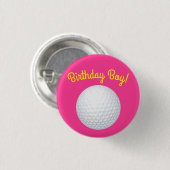 Mini Golf Balls Birthday Party Kinder roze Ronde Button 3,2 Cm (Voorkant /achterkant)