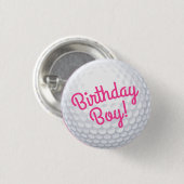 Mini Golf Balls Birthday Party Kinder roze Ronde Button 3,2 Cm (Voorkant /achterkant)