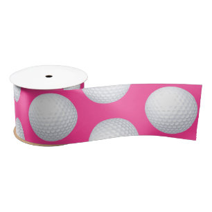 Mini Golf Balls Birthday Party Kinder roze Satijnen Lint