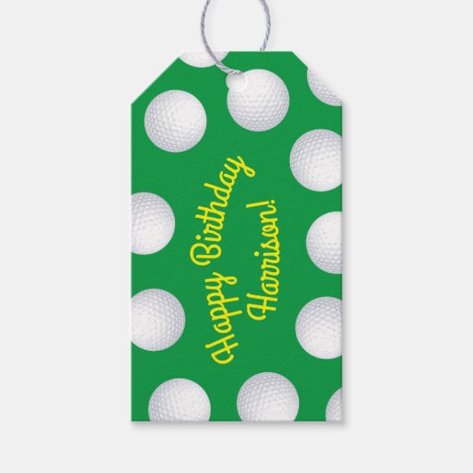 Mini Golf Balls Birthday Party Kinder sport Cadeaulabel (Voorkant)