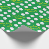 Mini Golf Balls Birthday Party Kinder sport Cadeaupapier (Hoek)