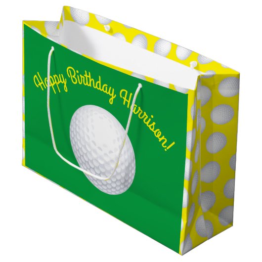 Mini Golf Balls Birthday Party Kinder sport Groot Cadeauzakje (Voorkant Gekanteld)
