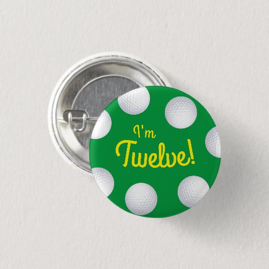 Mini Golf Balls Birthday Party Kinder sport Ronde Button 3,2 Cm (Voorkant /achterkant)