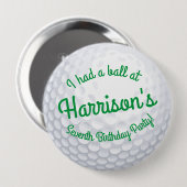 Mini Golf Balls Birthday Party Kinder sport Ronde Button 4,0 Cm (Voorkant /achterkant)