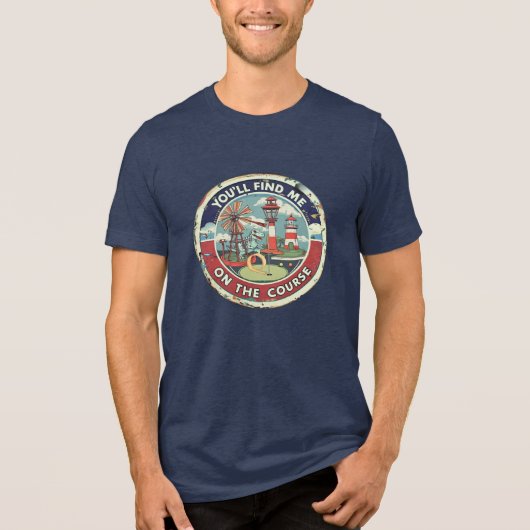 Mini-Golf Enthusiast Tri-Blend Shirt (Voorkant)